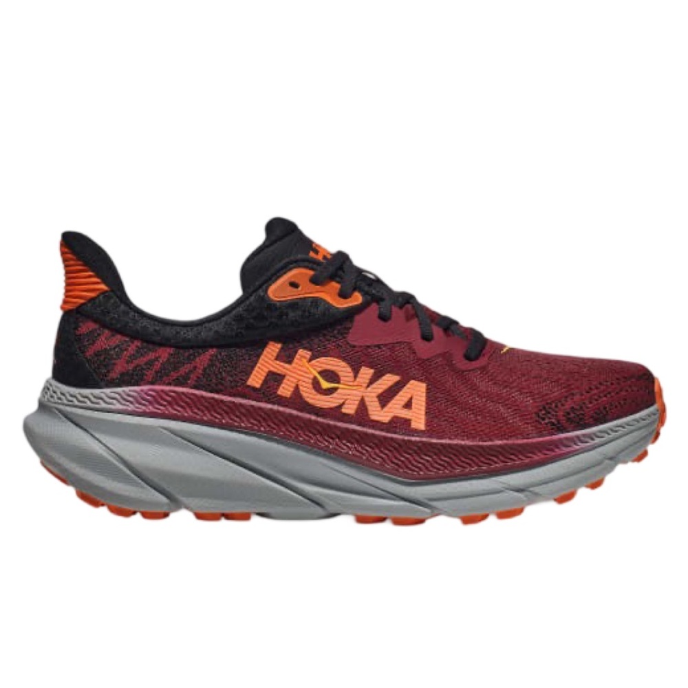 Hoka Men’s Challenger 7 Trail Running Shoes Color: Cabernet/Flame Size: 14